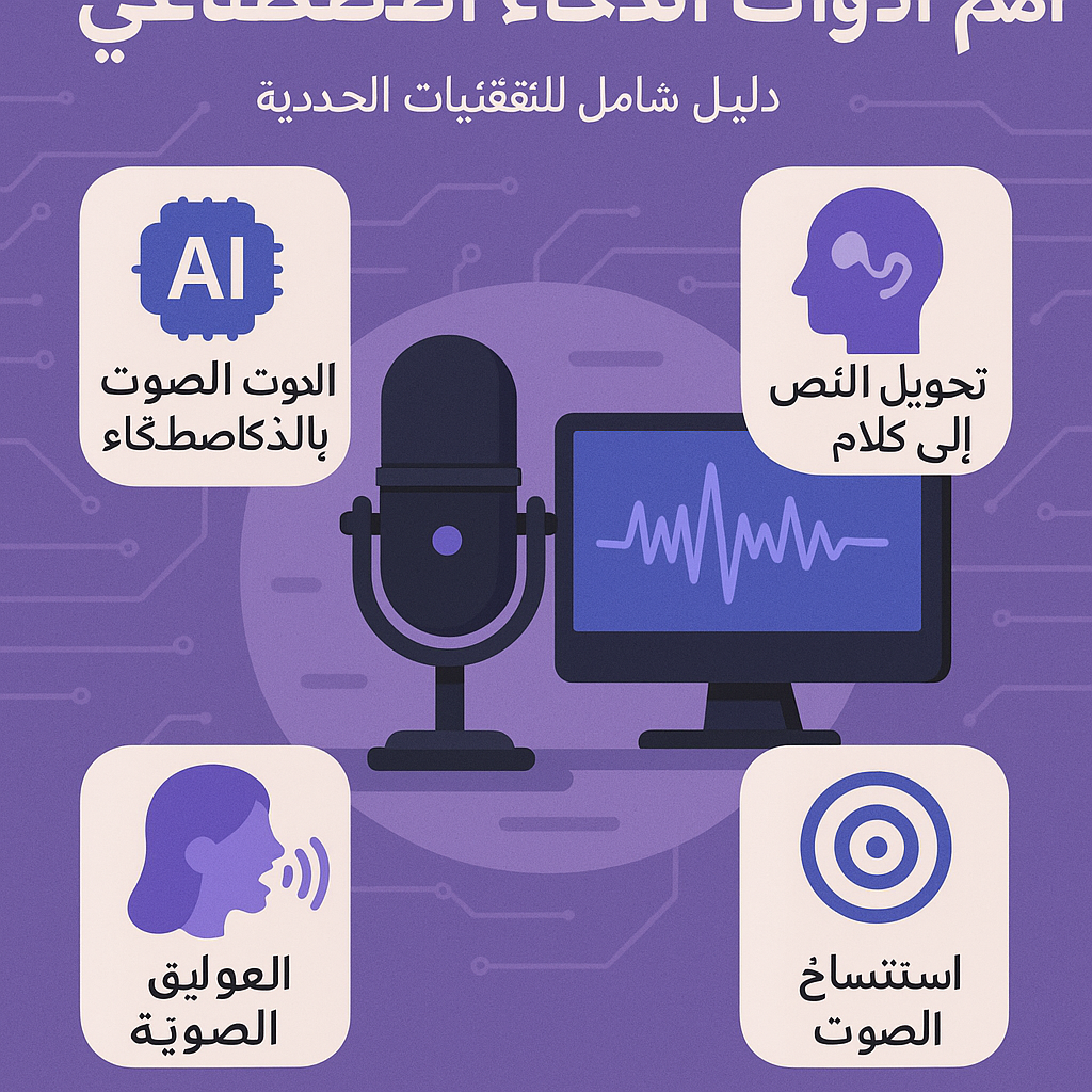 أهم أدوات الذكاء الاصطناعي في توليد الصوت: دليل شامل للتقنيات والتطبيقات الحديثة