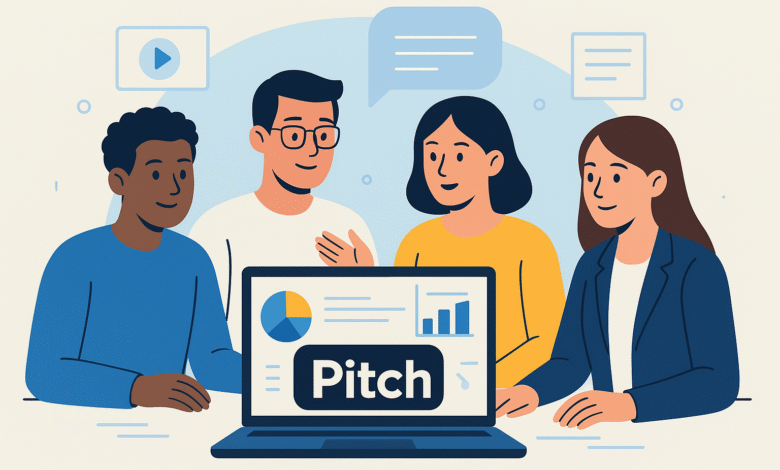 أداة Pitch لإنشاء العروض التقديمية